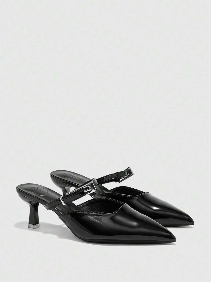 Women's Burgundy Bow High Heel Pumps