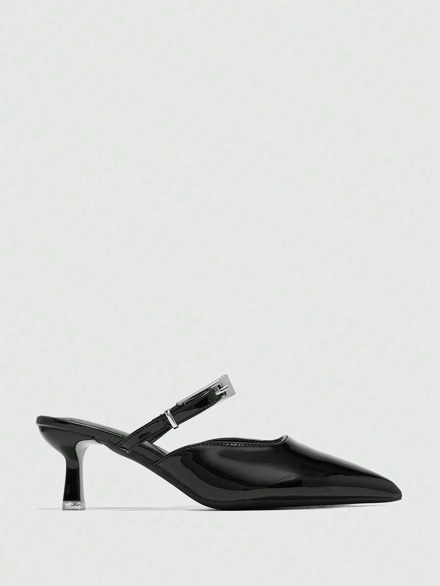 Women's Burgundy Bow High Heel Pumps