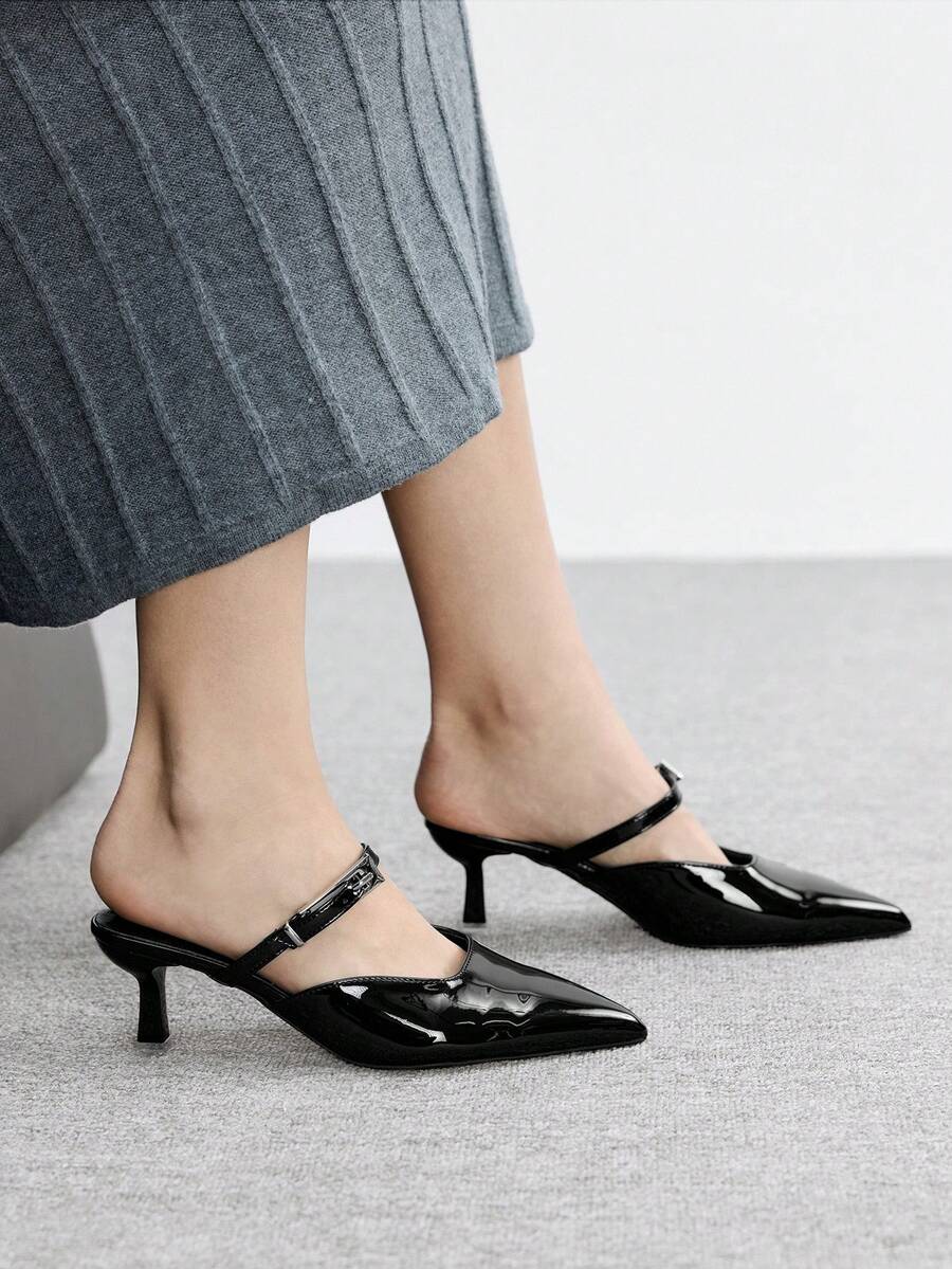 Women's Burgundy Bow High Heel Pumps