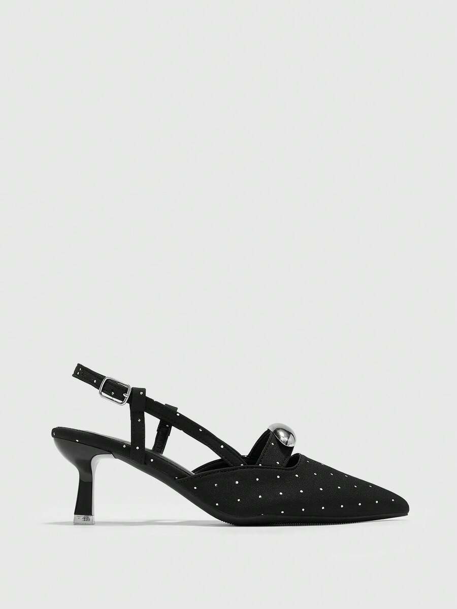 Women's Burgundy Bow High Heel Pumps