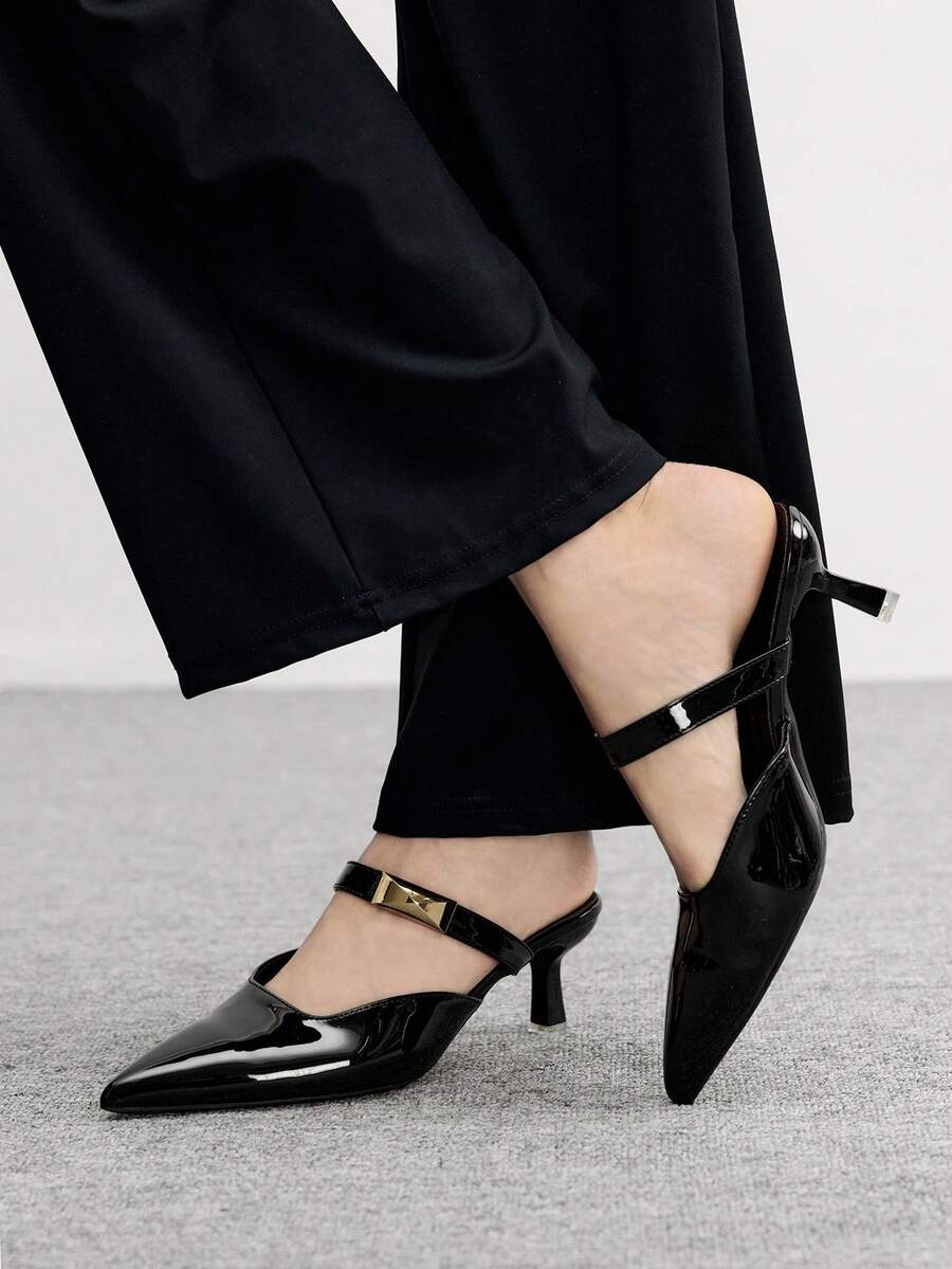 Women's Burgundy Bow High Heel Pumps