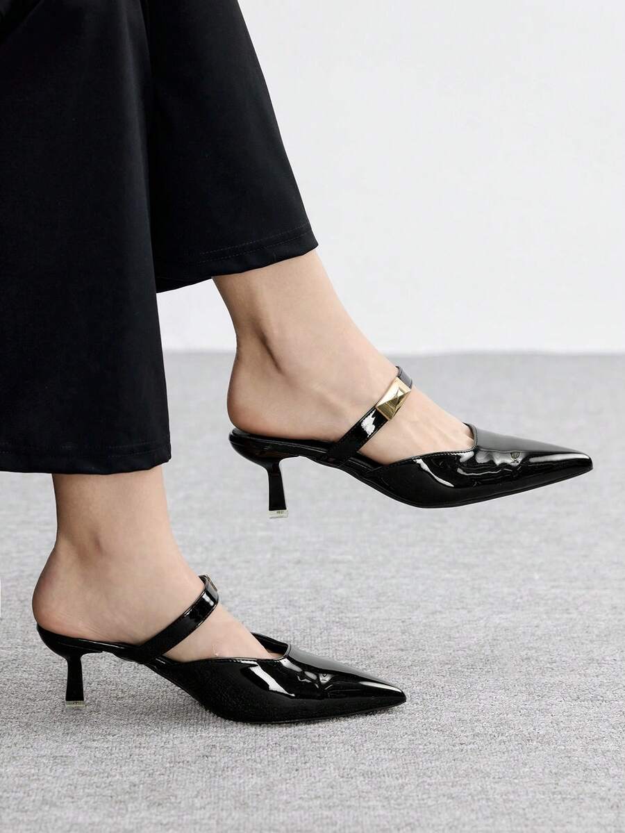 Women's Burgundy Bow High Heel Pumps