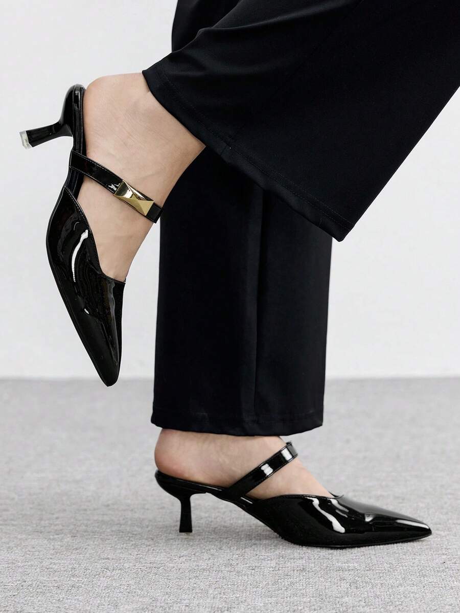 Women's Burgundy Bow High Heel Pumps