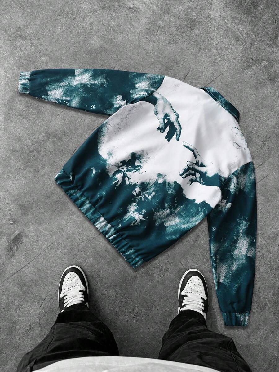 Men's Front Button Long Sleeve Pocket Minimalist Rave Jacket