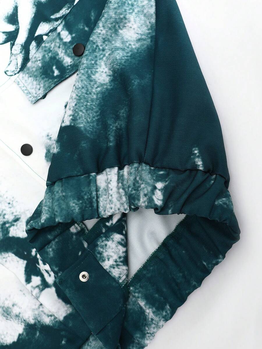 Men's Front Button Long Sleeve Pocket Minimalist Rave Jacket