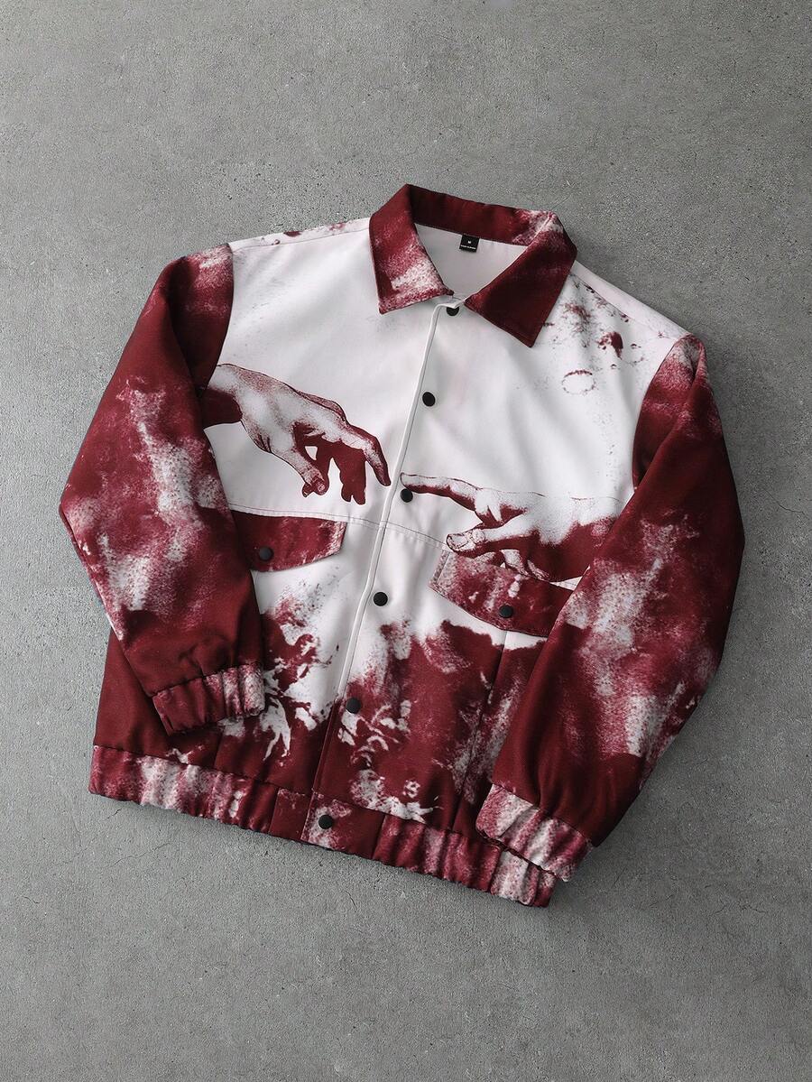 Men's Front Button Long Sleeve Pocket Minimalist Rave Jacket