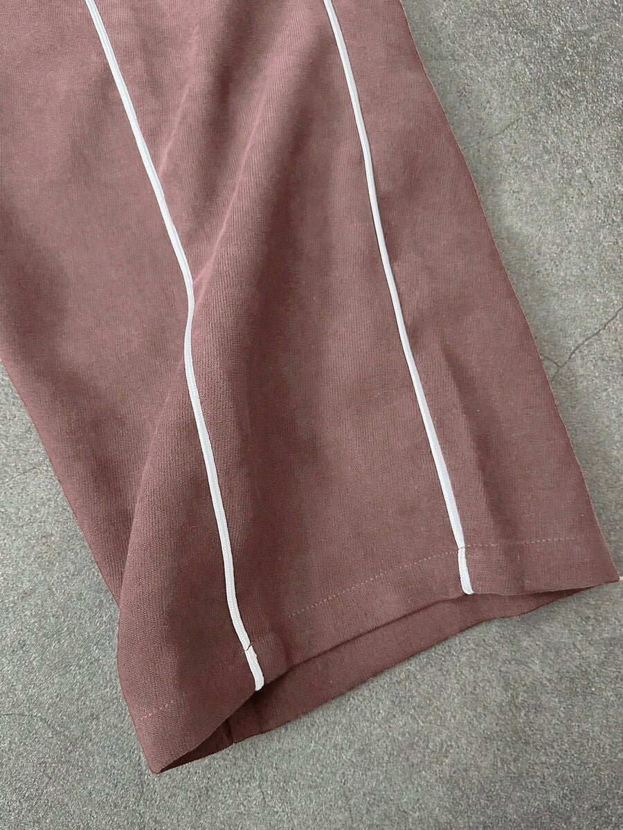 Men's 2pc Zip-Up Jacket And Drawstring Waist Long Pants Set