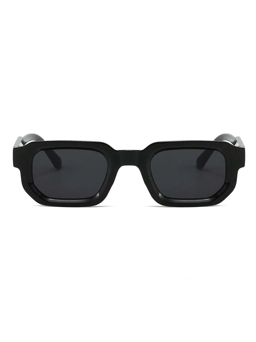 Men's Black Square Frame Minimalist Glasses