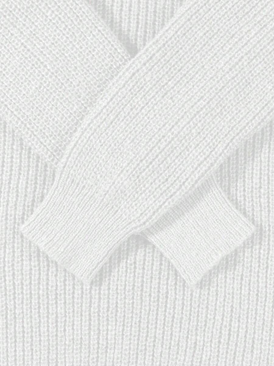 Men's Knit Drop Shoulder Crew Neck Pullover Sweater