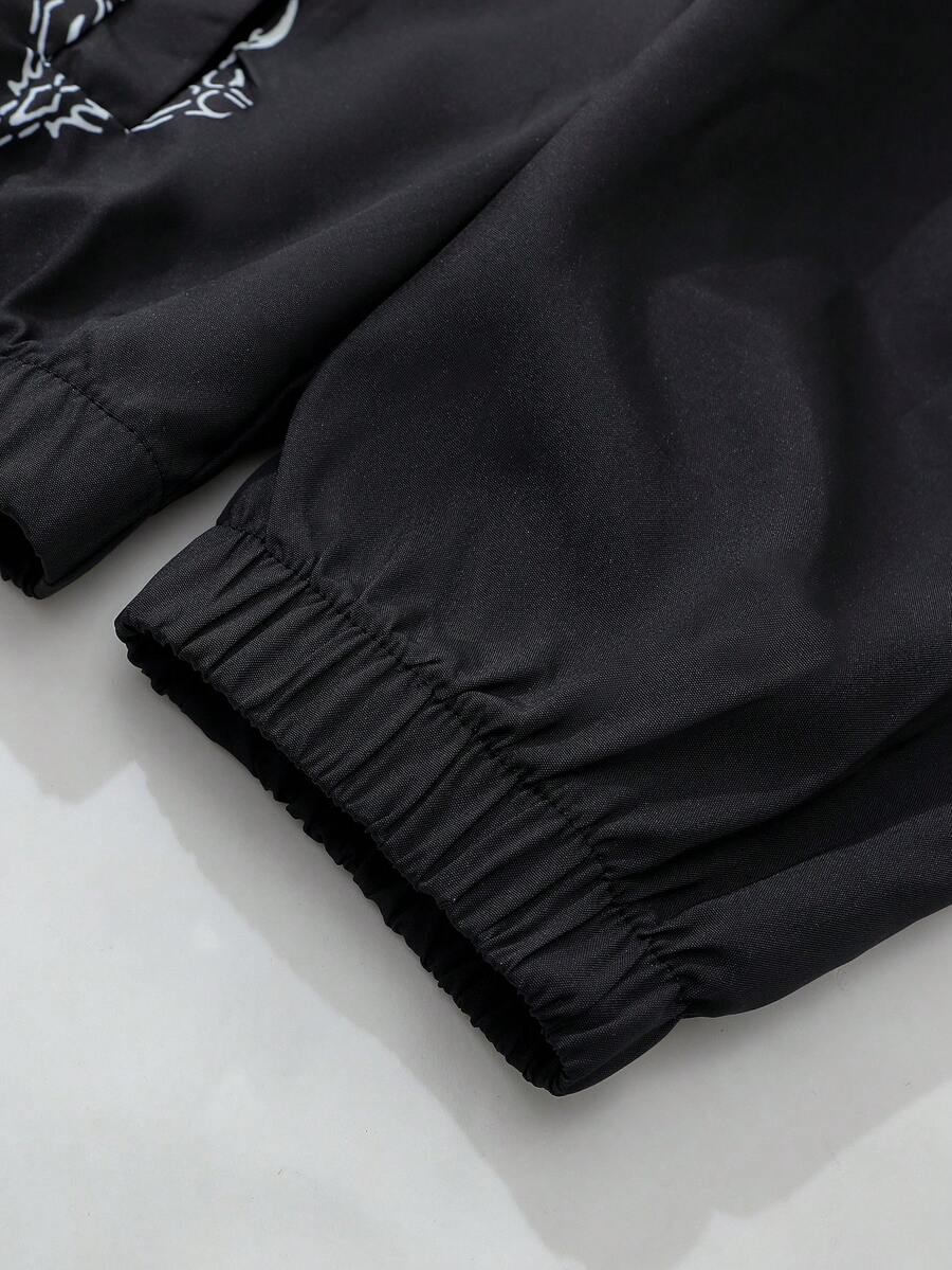 Unisex Motorcycle Graphic Print Long Sleeve Jacket