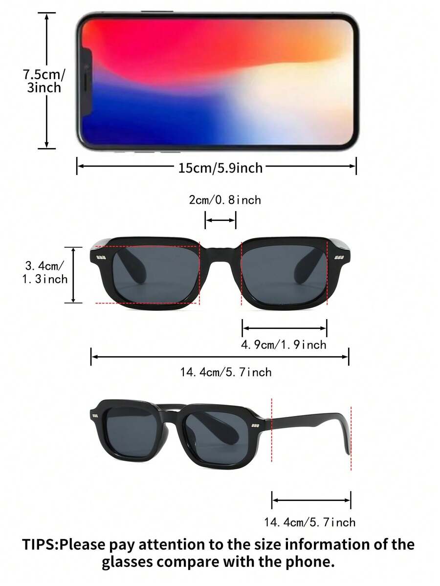 Women's Black Square Glasses