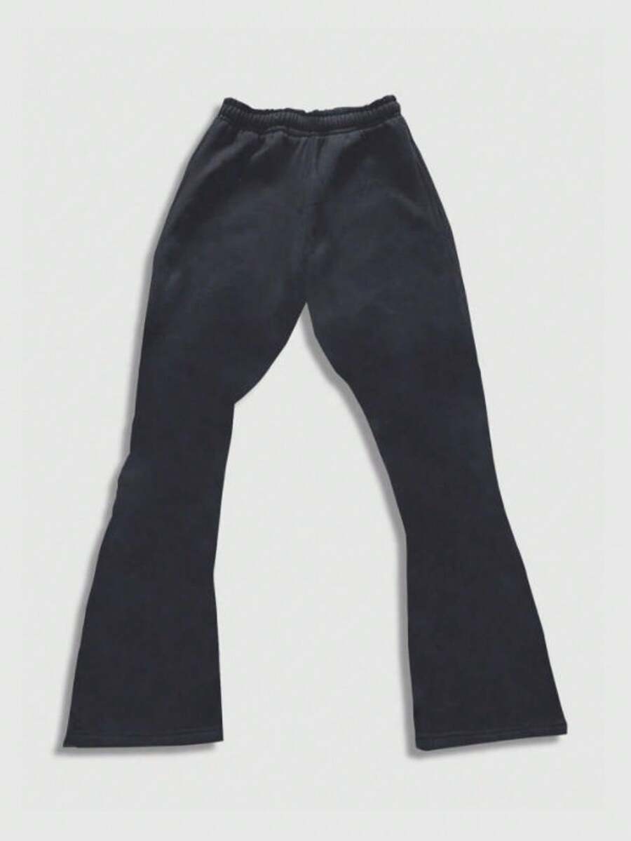 Men's Religious Graphic Print Flare Pants