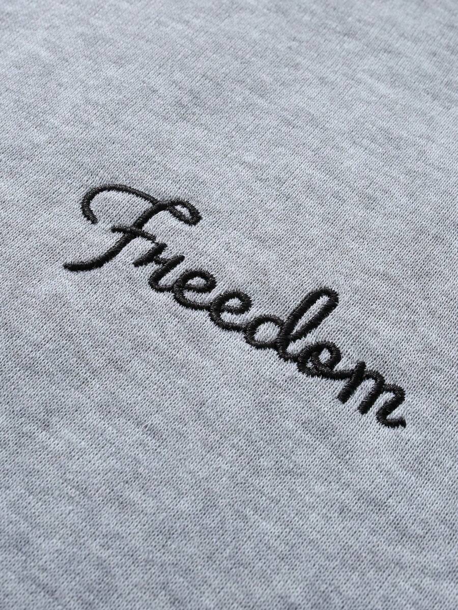 Cross Print Embroidered Hoodie Sweatshirt Set