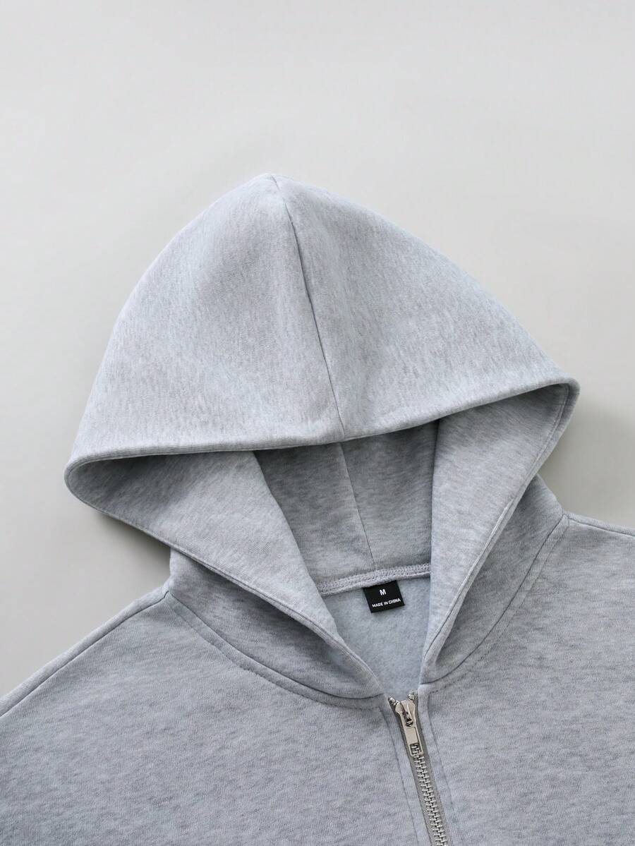 Cross Print Embroidered Hoodie Sweatshirt Set