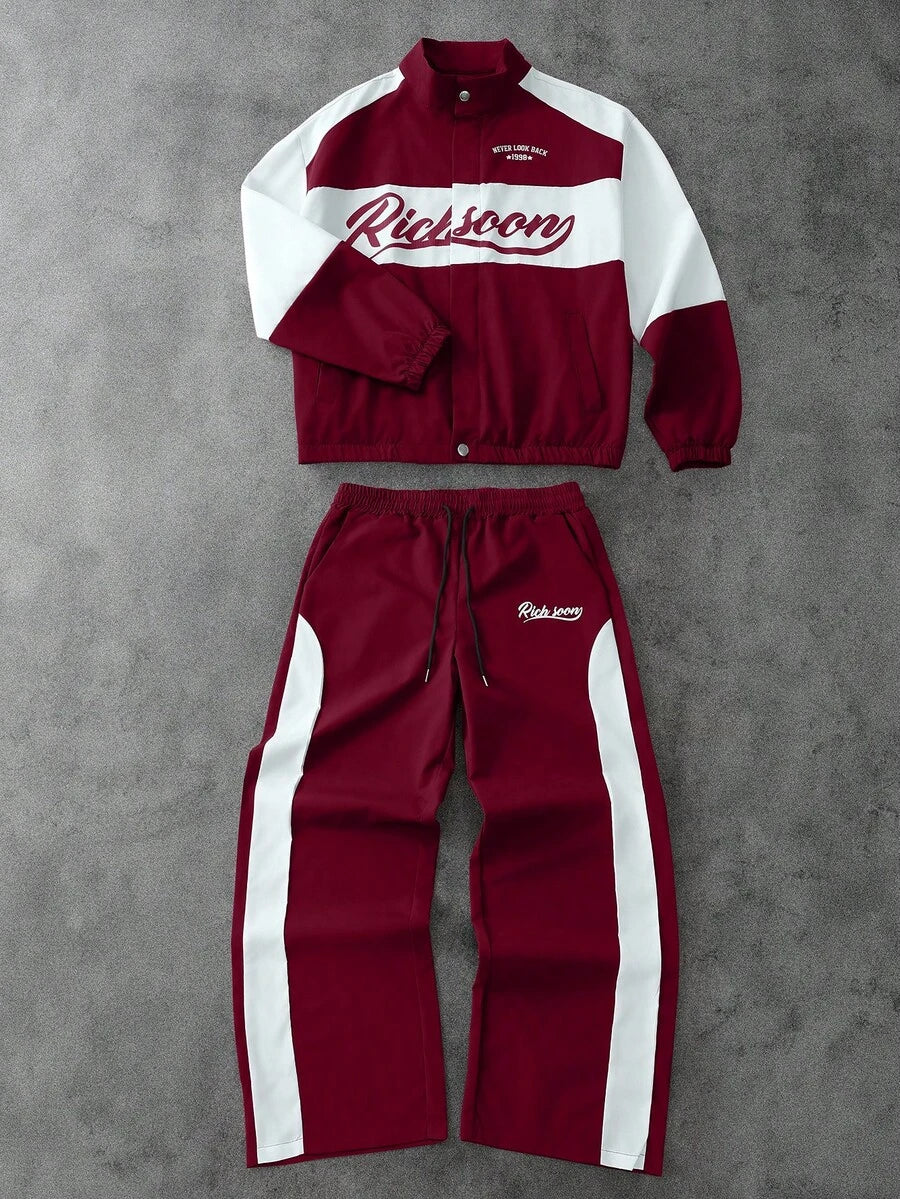 Men's Long Sleeve Jacket And Pants Casual Suit Mens Two Piece Set