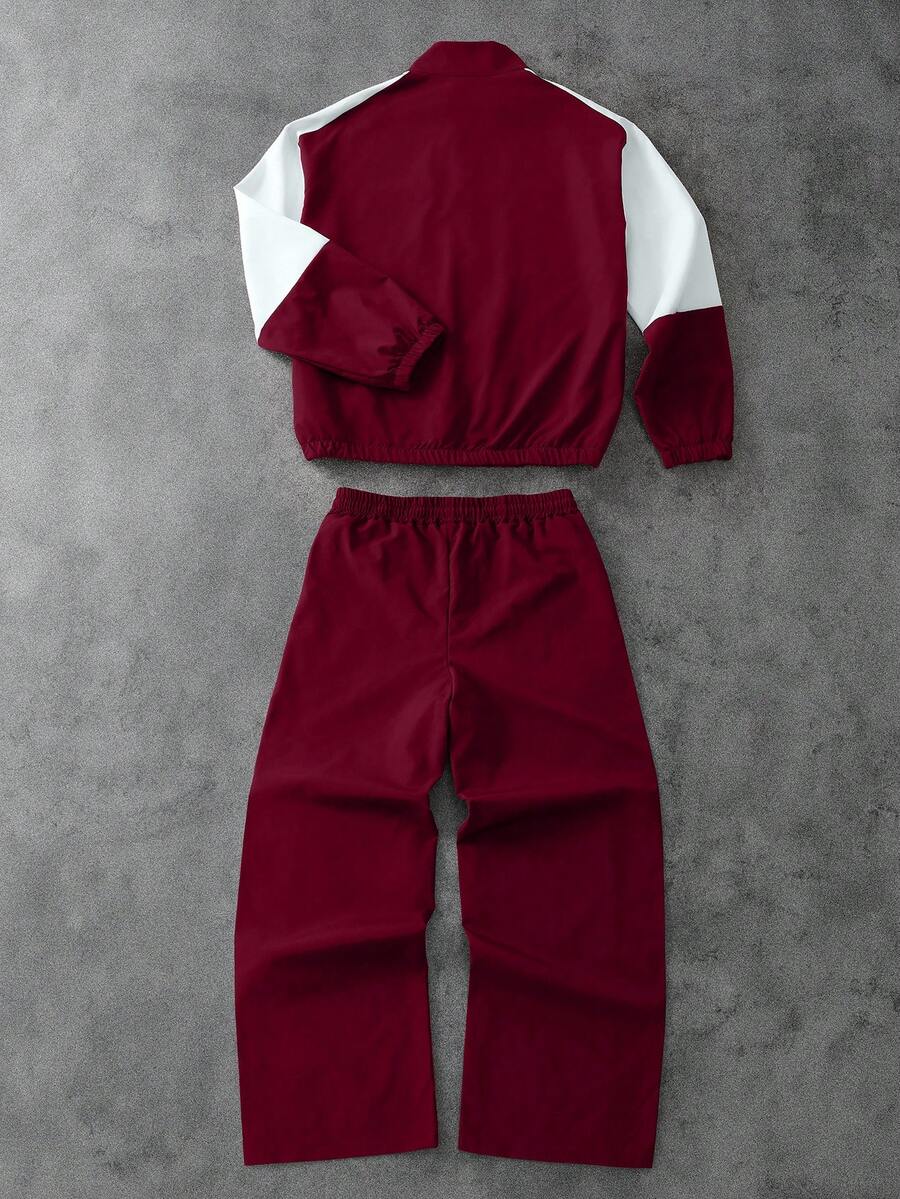 Men's Long Sleeve Jacket And Pants Casual Suit Mens Two Piece Set