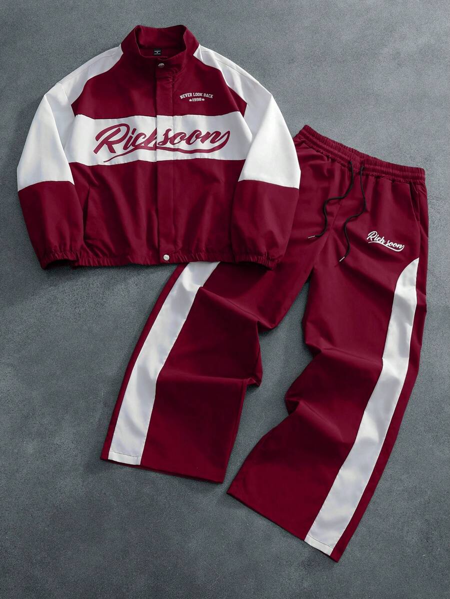 Men's Long Sleeve Jacket And Pants Casual Suit Mens Two Piece Set