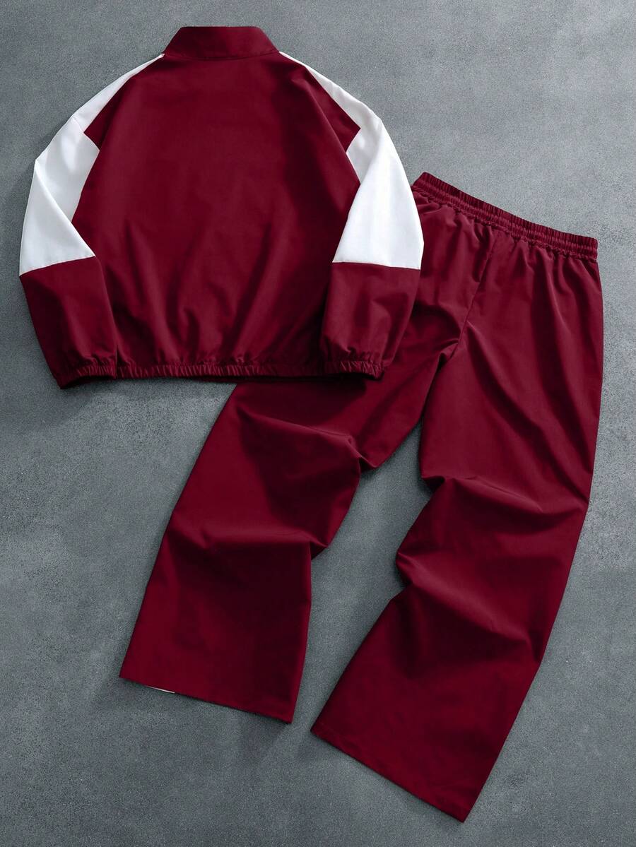 Men's Long Sleeve Jacket And Pants Casual Suit Mens Two Piece Set