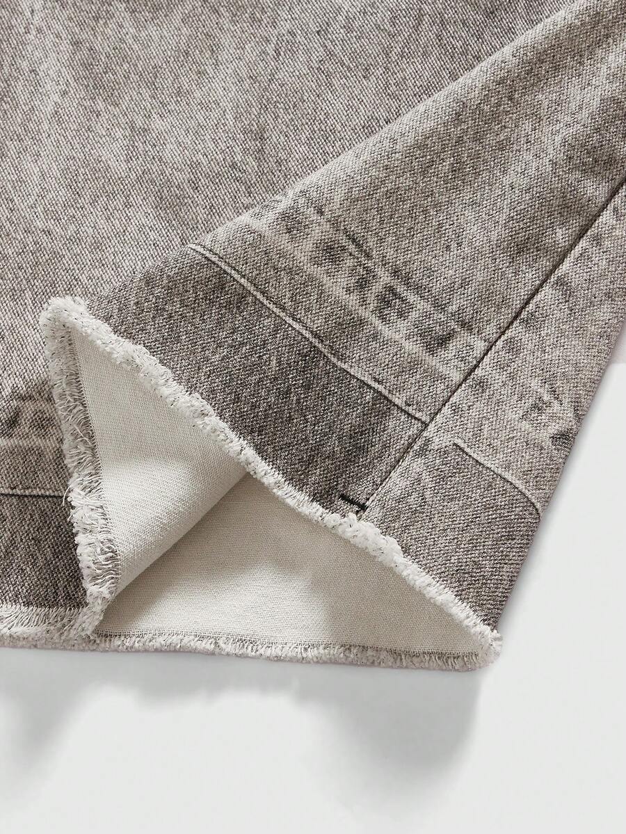 Men's Punk Chain Pattern Denim Shorts