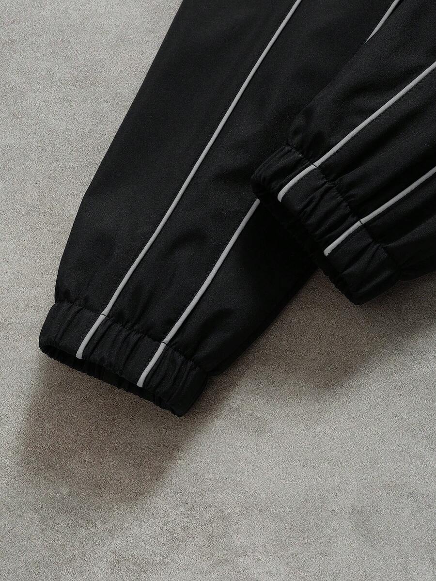 Men's Zip-Up Stand Collar Jacket & Pants Set