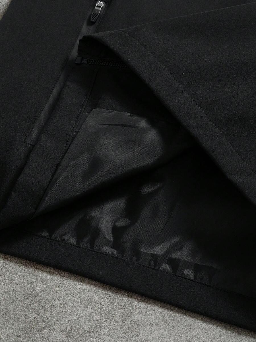 Men's Zip-Up Stand Collar Jacket & Pants Set