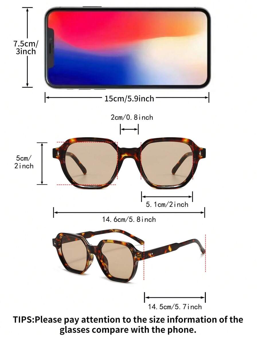 Men's Square PC Frame Minimalist Glasses
