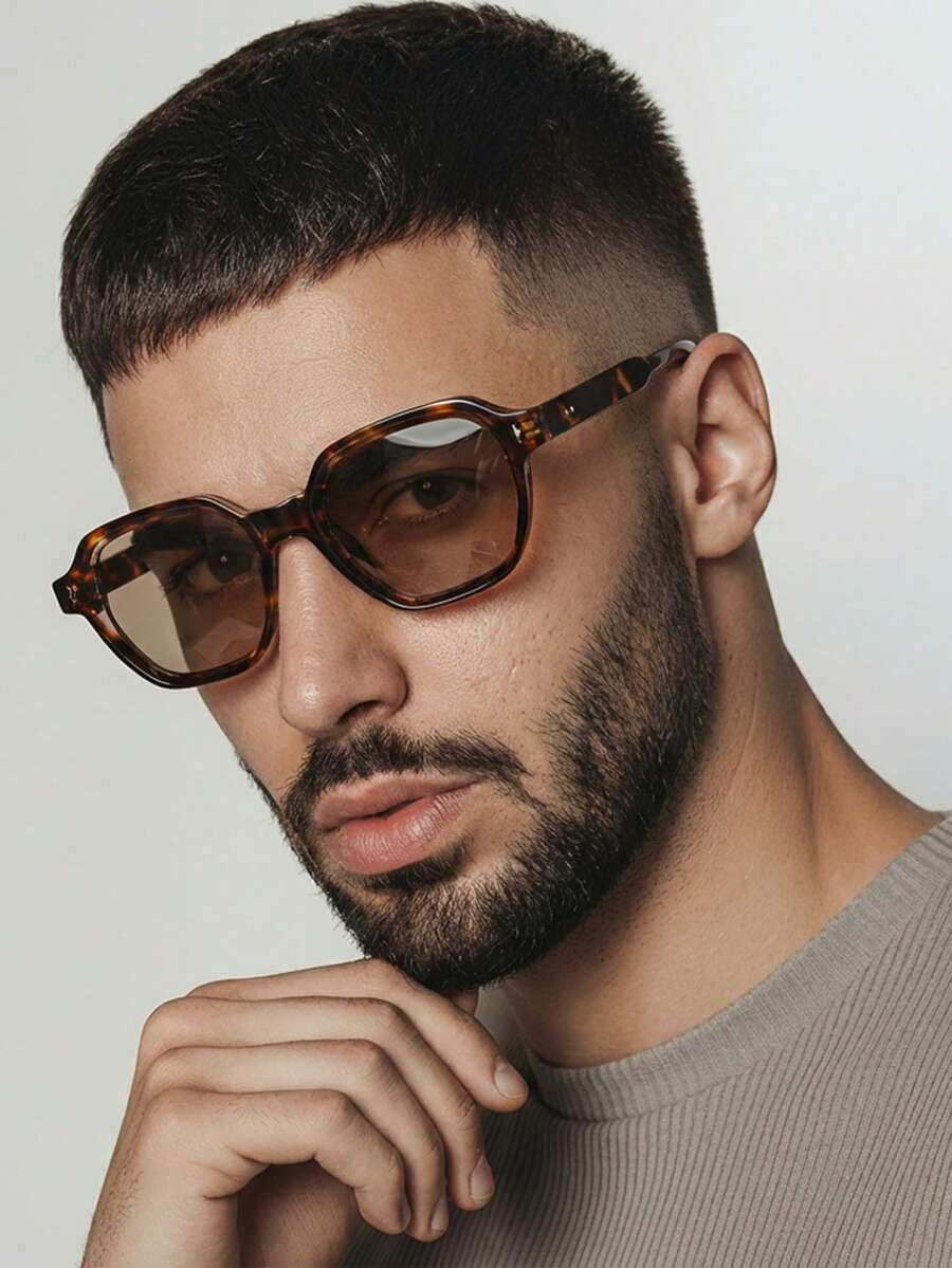 Men's Square PC Frame Minimalist Glasses