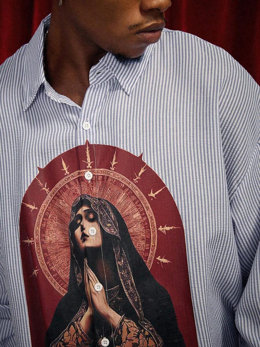 Men's Casual Long Sleeve Printed Shirt