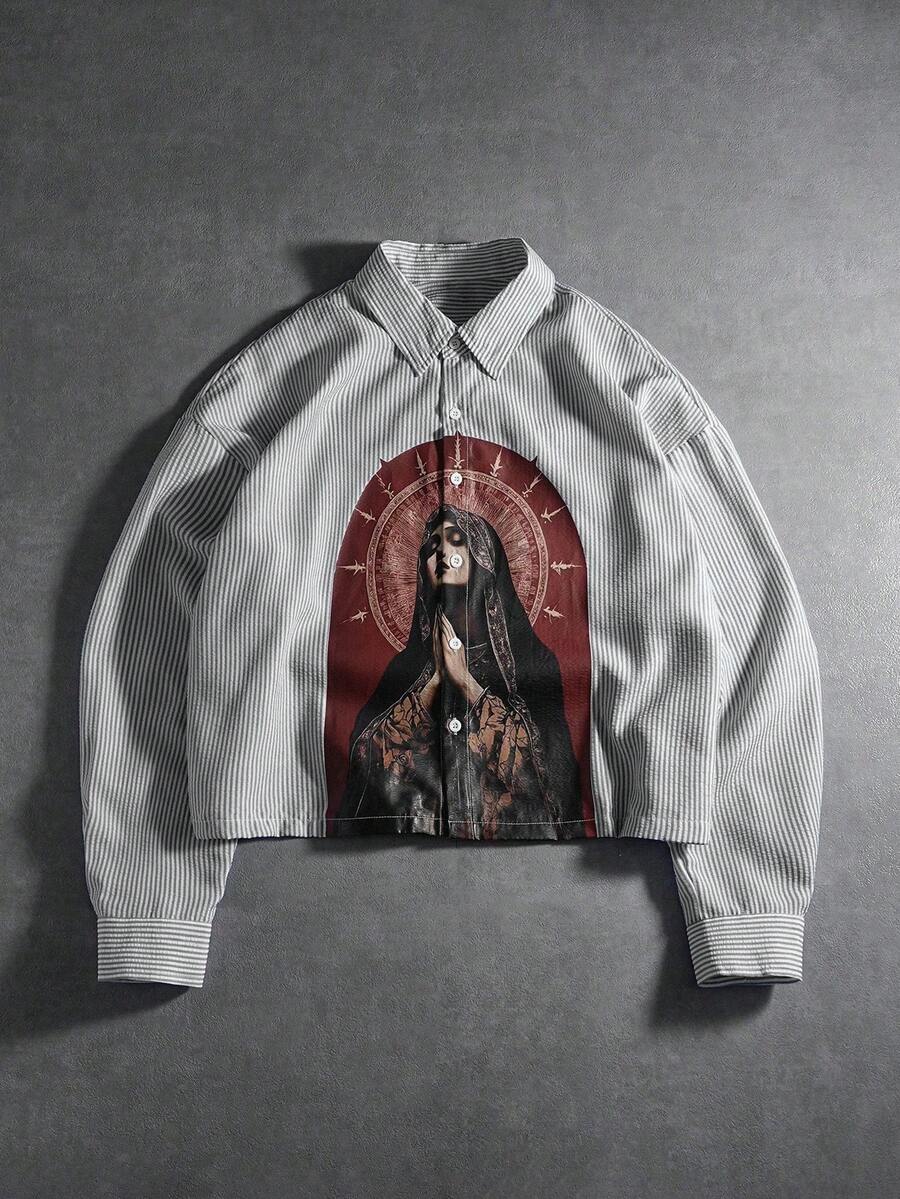 Men's Casual Long Sleeve Printed Shirt