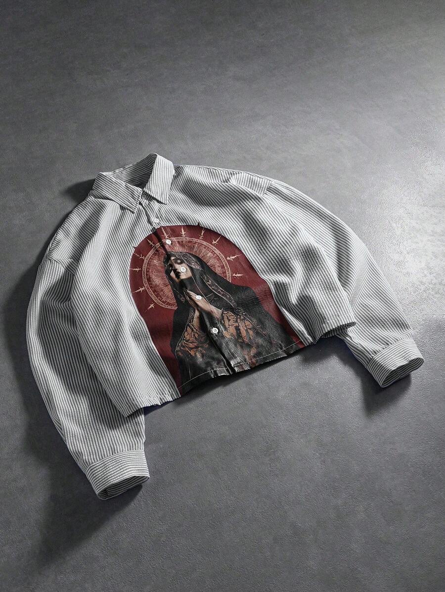 Men's Casual Long Sleeve Printed Shirt