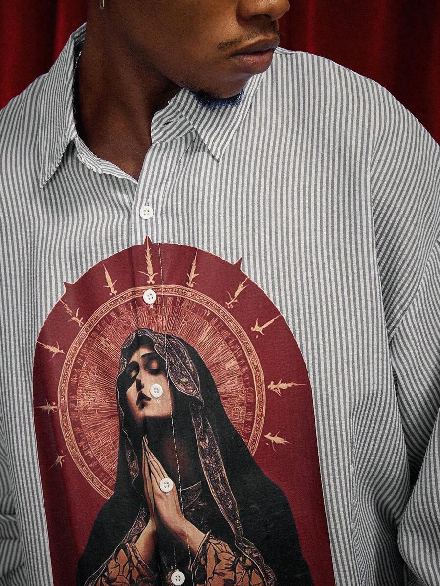 Men's Casual Long Sleeve Printed Shirt