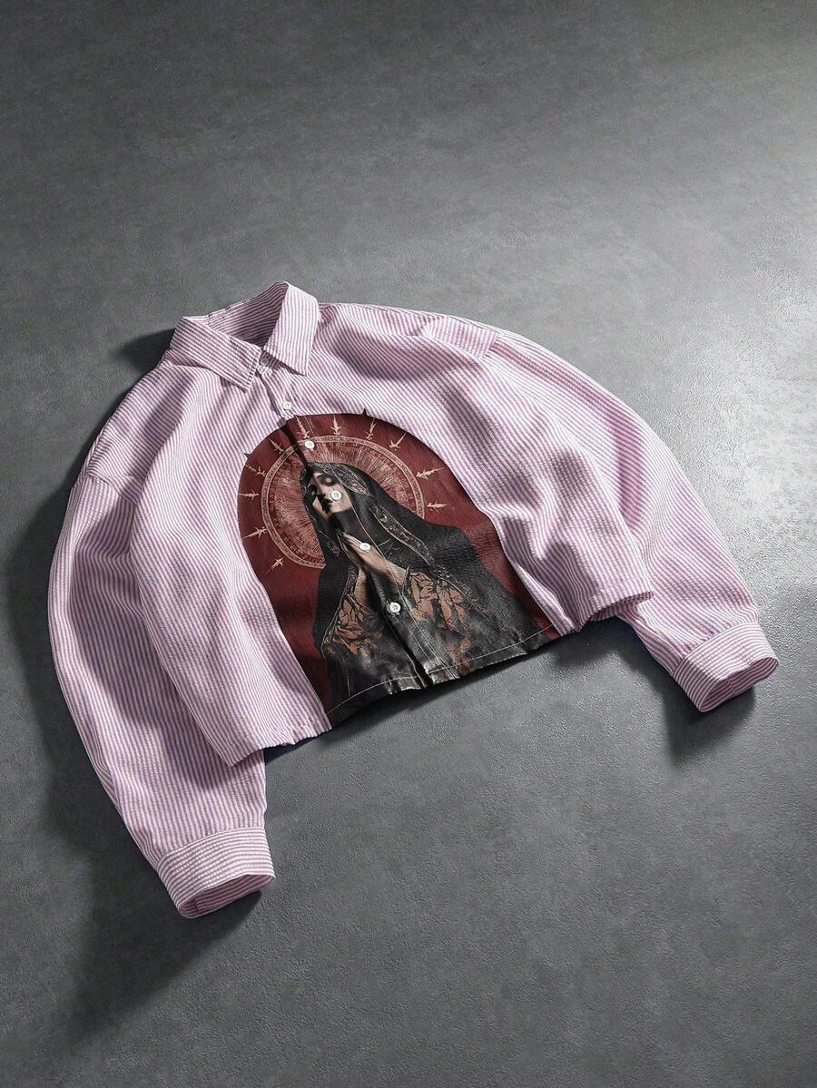 Men's Casual Long Sleeve Printed Shirt