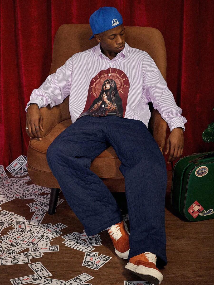 Men's Casual Long Sleeve Printed Shirt