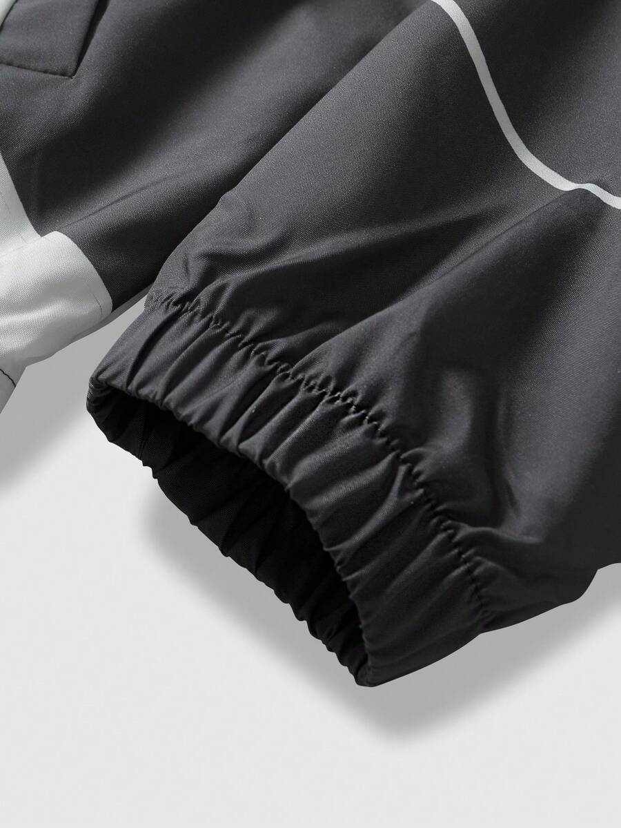 Unisex Motorcycle Graphic Print Long Sleeve Jacket