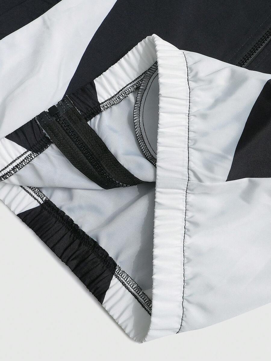 Unisex Motorcycle Graphic Print Long Sleeve Jacket