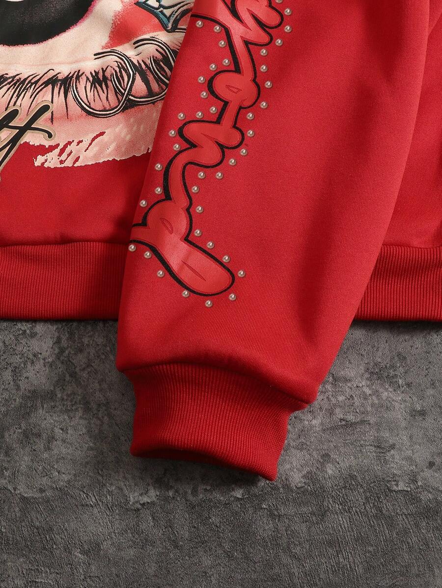 Eye Print Hoodie And Sweatpants Set