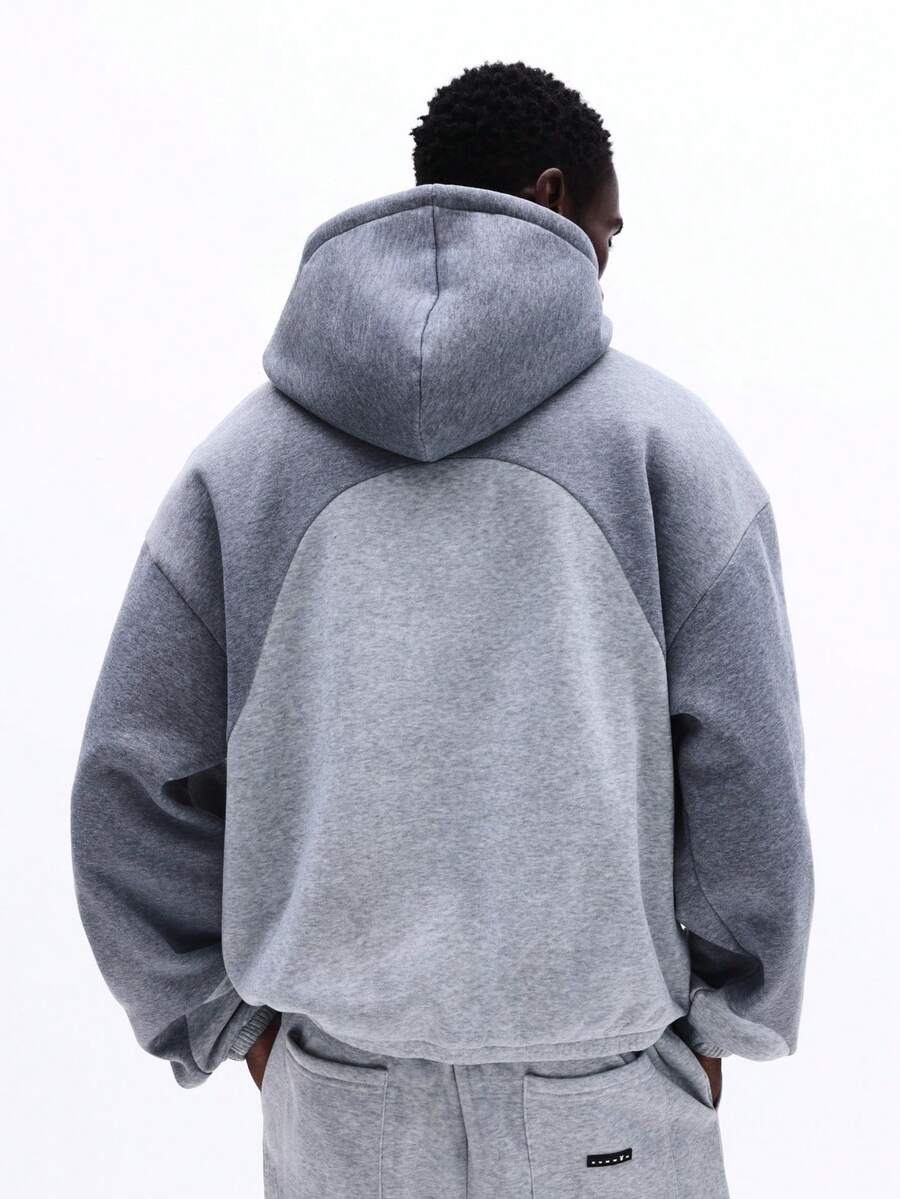 Men's Oversized Circle Design Pullover Hoodie