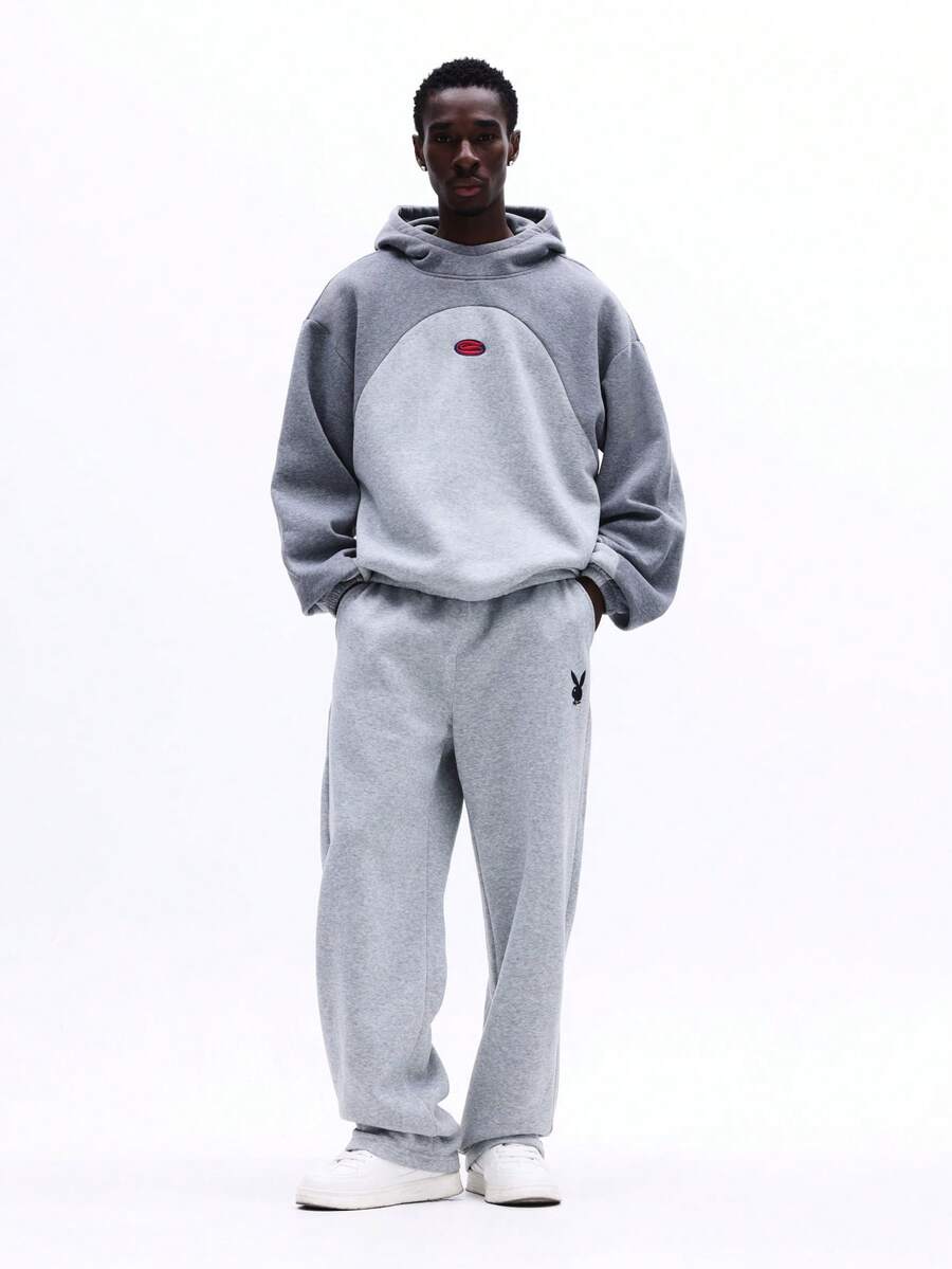 Men's Oversized Circle Design Pullover Hoodie