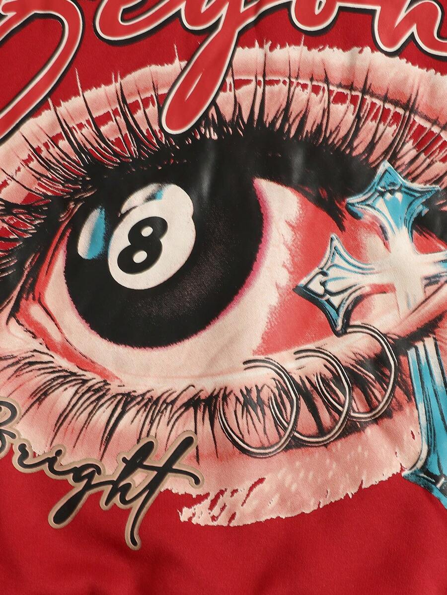 Eye Print Hoodie And Sweatpants Set