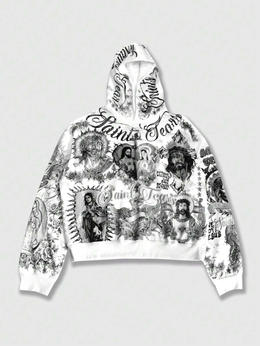 Men's Graphic Print Pullover Hoodie