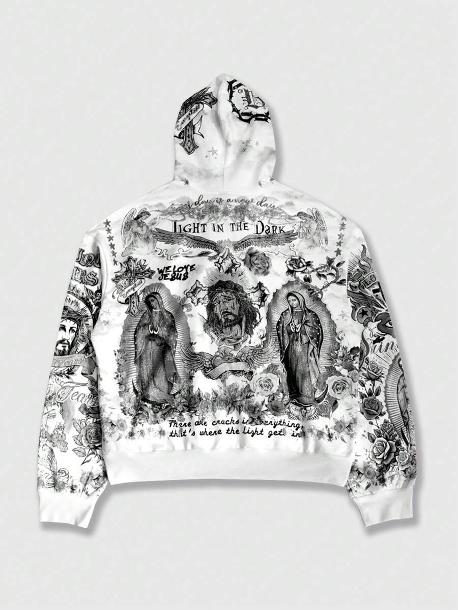 Men's Graphic Print Pullover Hoodie