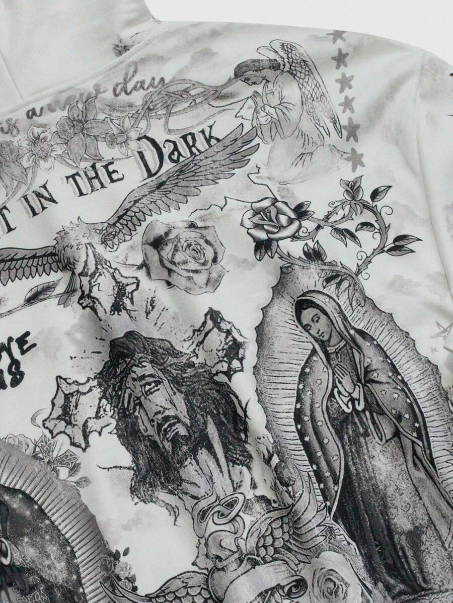 Men's Graphic Print Pullover Hoodie