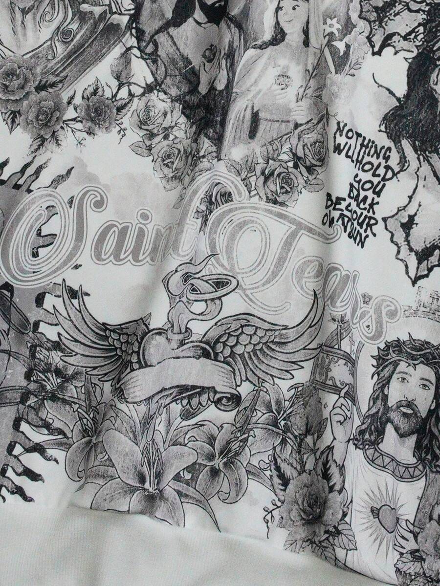 Men's Graphic Print Pullover Hoodie