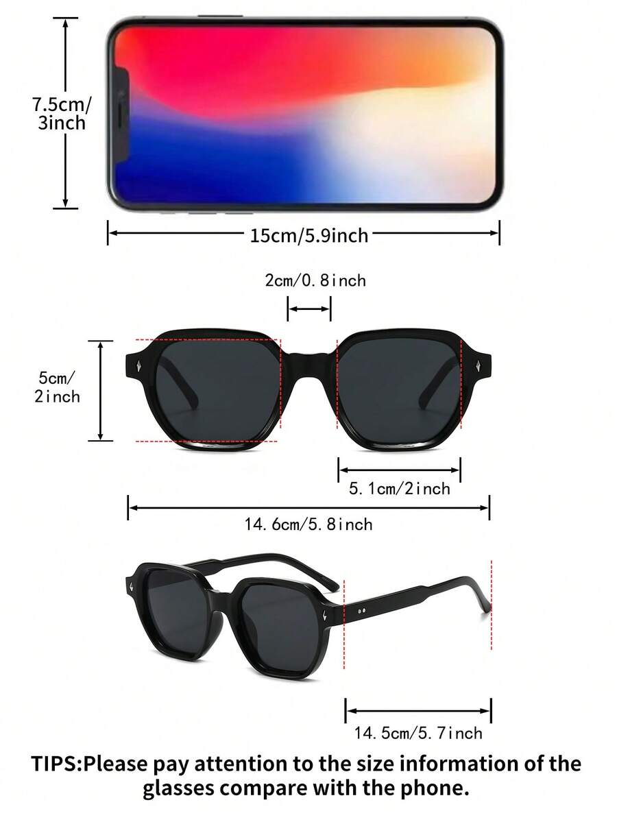 Men's Square PC Frame Minimalist Glasses