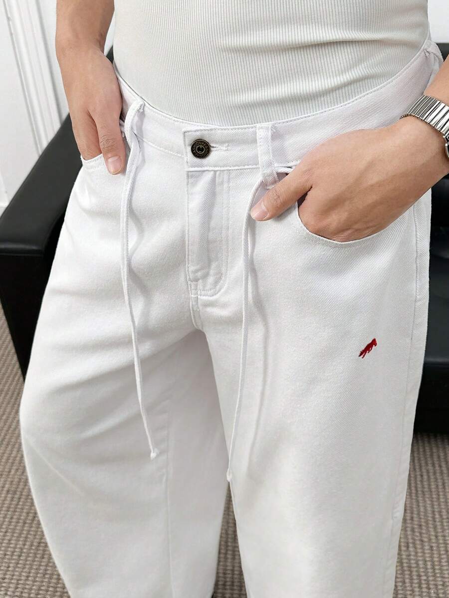 Men's Loose Fit Wide-Leg Pocket Jeans