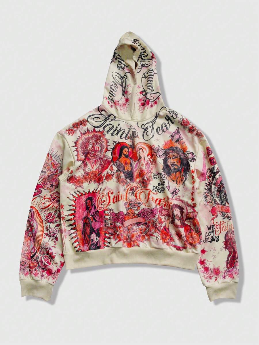 Men's Graphic Print Pullover Hoodie