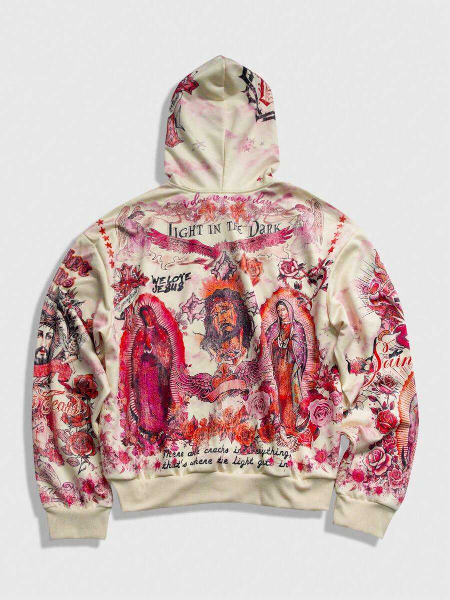 Men's Graphic Print Pullover Hoodie