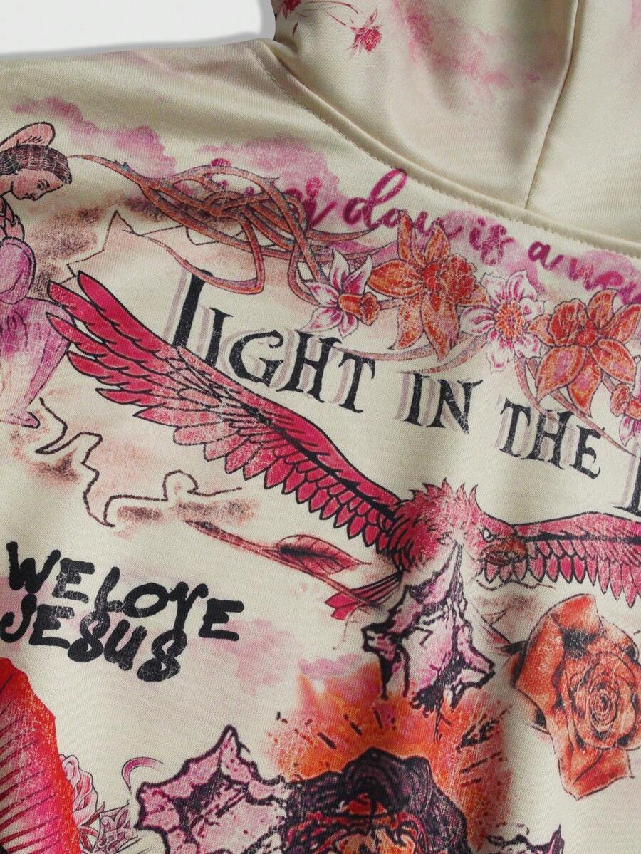 Men's Graphic Print Pullover Hoodie