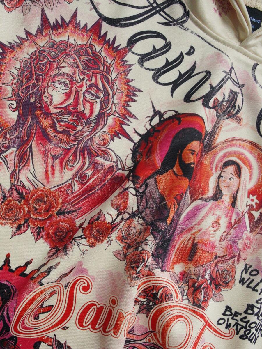 Men's Graphic Print Pullover Hoodie