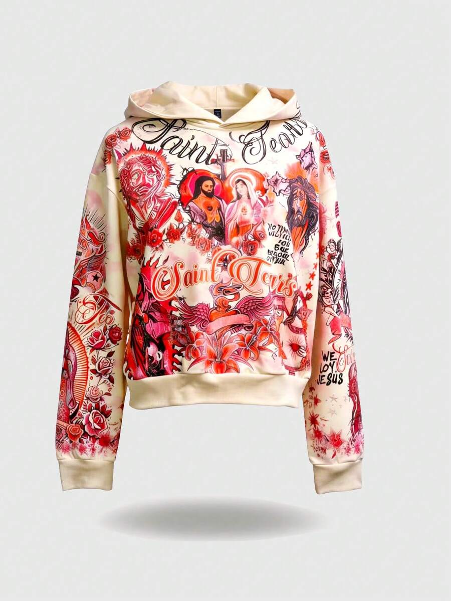 Men's Graphic Print Pullover Hoodie